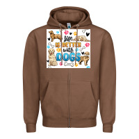 Chestnut life is better with dogs Zipper Hoodie - MaliasSmallBusiness