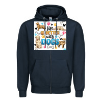 Navy life is better with dogs Zipper Hoodie - MaliasSmallBusiness