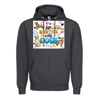 Smoke life is better with dogs Zipper Hoodie - MaliasSmallBusiness