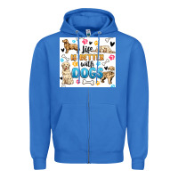 True Royal life is better with dogs Zipper Hoodie - MaliasSmallBusiness