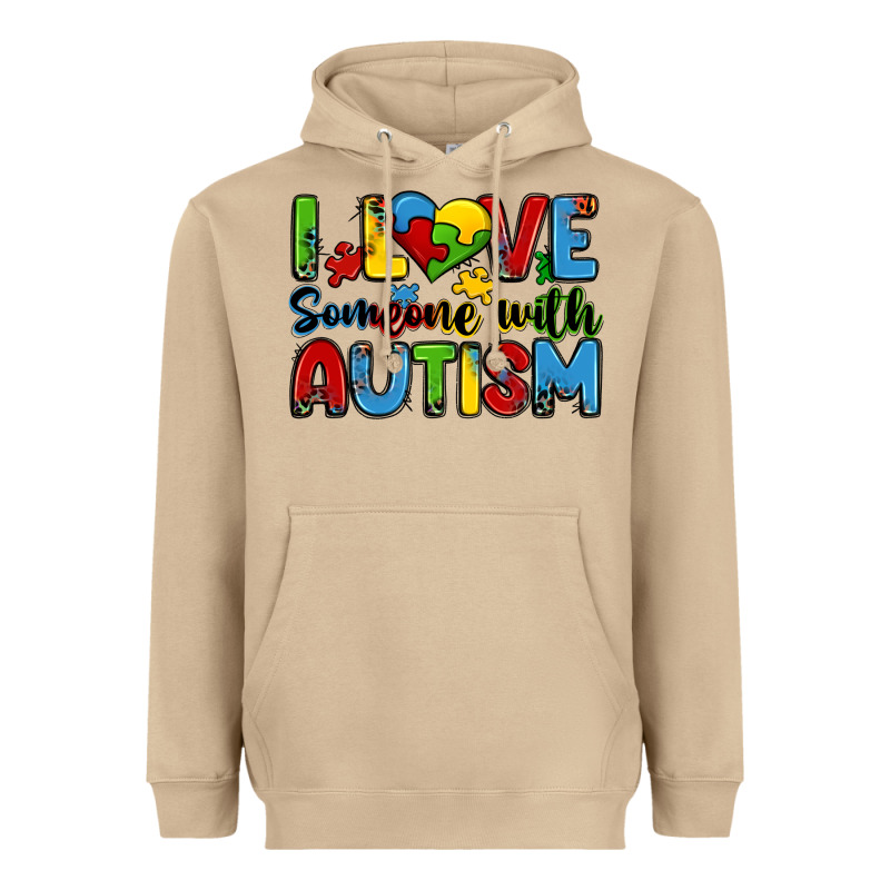 I Love Someone With Autism Heavyweight Hoodie by Zillion Design Studio | Teevron