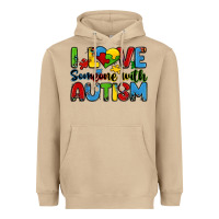 Mushroom i love someone with autism Heavyweight Hoodie - Zillion Design Studio