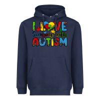 Navy i love someone with autism Heavyweight Hoodie - Zillion Design Studio