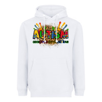 White autism accept understand love Heavyweight Hoodie - Zillion Design Studio
