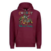 Burgundy cowboy take me away rodeo Premium Hoodie - Artiststas