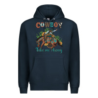 Navy cowboy take me away rodeo Premium Hoodie - Artiststas