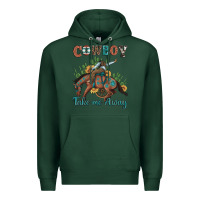 Sports Green cowboy take me away rodeo Premium Hoodie - Artiststas