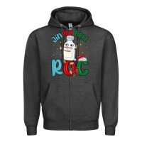 Charcoal Heather jingle bell roc Zipper Hoodie - MaliasSmallBusiness
