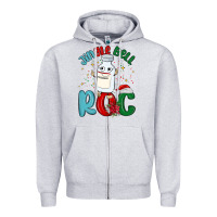 Heather Grey jingle bell roc Zipper Hoodie - MaliasSmallBusiness