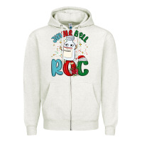 Oatmeal Heather jingle bell roc Zipper Hoodie - MaliasSmallBusiness