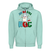 Seafoam jingle bell roc Zipper Hoodie - MaliasSmallBusiness