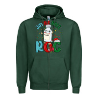 Sports Green jingle bell roc Zipper Hoodie - MaliasSmallBusiness