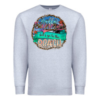 Heather Grey Hello Summer Let's Go To The Beach Premium Sweatshirt - SublimationCraftShop