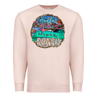 Pale Pink Hello Summer Let's Go To The Beach Premium Sweatshirt - SublimationCraftShop