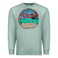 Seafoam Hello Summer Let's Go To The Beach Premium Sweatshirt - SublimationCraftShop