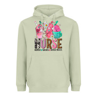 Matcha nurse coffee scrubs rubber gloves Heavyweight Hoodie - texasbilliewilder