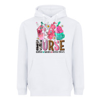 White nurse coffee scrubs rubber gloves Heavyweight Hoodie - texasbilliewilder