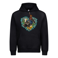 Black western heart bullfighter  cactus sunflower aztek pattern Urban Hoodie - BarkalooDesign