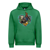 Emerald western heart bullfighter  cactus sunflower aztek pattern Urban Hoodie - BarkalooDesign