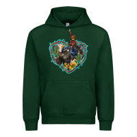Forest Green western heart bullfighter  cactus sunflower aztek pattern Urban Hoodie - BarkalooDesign