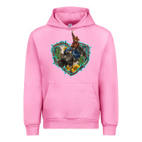 Fuchsia Pink western heart bullfighter  cactus sunflower aztek pattern Urban Hoodie - BarkalooDesign
