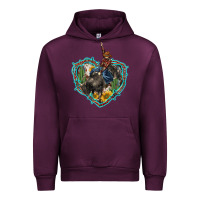 Mauve Wine western heart bullfighter  cactus sunflower aztek pattern Urban Hoodie - BarkalooDesign