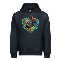 Navy western heart bullfighter  cactus sunflower aztek pattern Urban Hoodie - BarkalooDesign