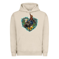 Pigment French Oak western heart bullfighter  cactus sunflower aztek pattern Urban Hoodie - BarkalooDesign