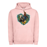 Pigment Salmon western heart bullfighter  cactus sunflower aztek pattern Urban Hoodie - BarkalooDesign