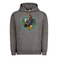 Pigment Tornado western heart bullfighter  cactus sunflower aztek pattern Urban Hoodie - BarkalooDesign