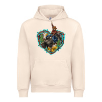 Sandshell western heart bullfighter  cactus sunflower aztek pattern Urban Hoodie - BarkalooDesign