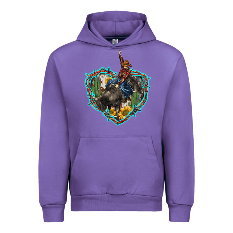Western Heart Bullfighter  Cactus Sunflower Aztek Pattern Urban Hoodie by BarkalooDesign | Teevron