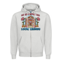 Dove Grey hot girls support their local library Zipper Hoodie - MaliasSmallBusiness
