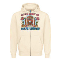 Sandshell hot girls support their local library Zipper Hoodie - MaliasSmallBusiness