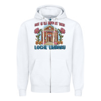 White hot girls support their local library Zipper Hoodie - MaliasSmallBusiness