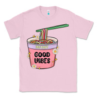 Bubblegum Pink instant good vibes noodles Classic Tee - MaliasSmallBusiness