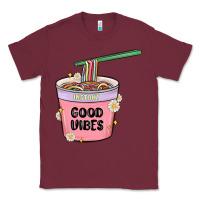 Burgundy instant good vibes noodles Classic Tee - MaliasSmallBusiness