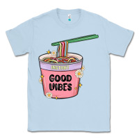 Dusty Blue instant good vibes noodles Classic Tee - MaliasSmallBusiness