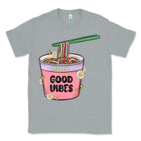 Heather Grey instant good vibes noodles Classic Tee - MaliasSmallBusiness