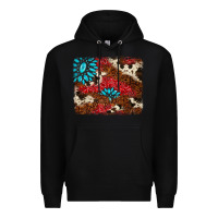 Black gemstone cowhide background Premium Hoodie - AdoDesignShop