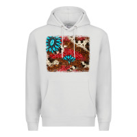 Dove Grey gemstone cowhide background Premium Hoodie - AdoDesignShop