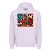 Lilac gemstone cowhide background Premium Hoodie - AdoDesignShop