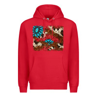 Red gemstone cowhide background Premium Hoodie - AdoDesignShop