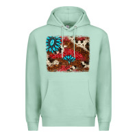 Seafoam gemstone cowhide background Premium Hoodie - AdoDesignShop