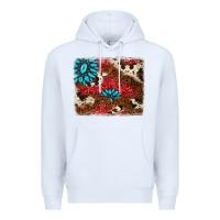 White gemstone cowhide background Premium Hoodie - AdoDesignShop