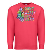 Cardinal Don't Worry Be Hippie Premium Sweatshirt - CowhideDigitalArt