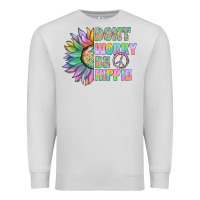 Dove Grey Don't Worry Be Hippie Premium Sweatshirt - CowhideDigitalArt