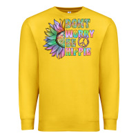 Lemon Don't Worry Be Hippie Premium Sweatshirt - CowhideDigitalArt