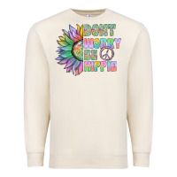 Sandshell Don't Worry Be Hippie Premium Sweatshirt - CowhideDigitalArt