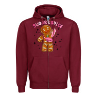 Burgundy sugar and spice Zipper Hoodie - MaliasSmallBusiness